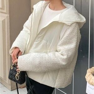 Men's White Hooded Jacket